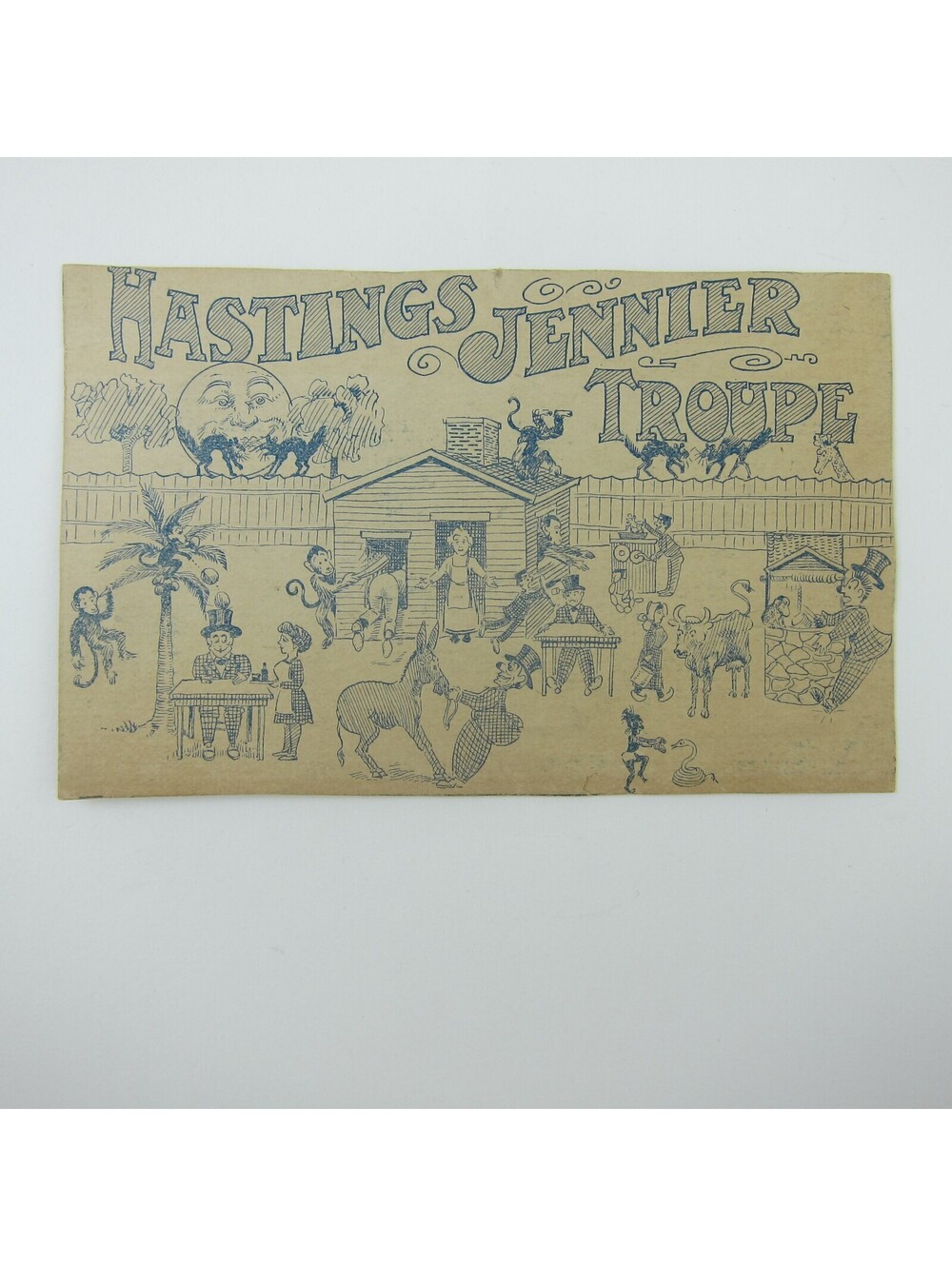 Circus Clowns Postcard Hastings Jennier Troupe Comic Florida Antique 1910s RARE